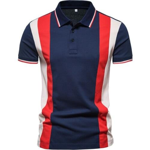 Fashion polo shirts men Contrast Color design Streetwear Brand Summer Short sleeve polo shirt men Casual Business Polo tops
