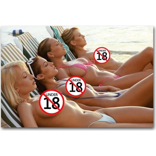 Sexy Bikini Girls Wall Art Poster and Print Canvas Paintings For Bedroom Home Decor Gifts