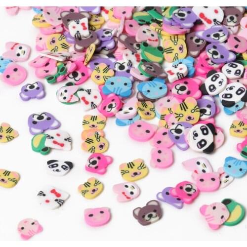 20 Grams Mixed Polymer Clay Animal Slices Slime Soft Pottery For Nail Supplies Phone Accessories Decoration Handmade Diy Craft