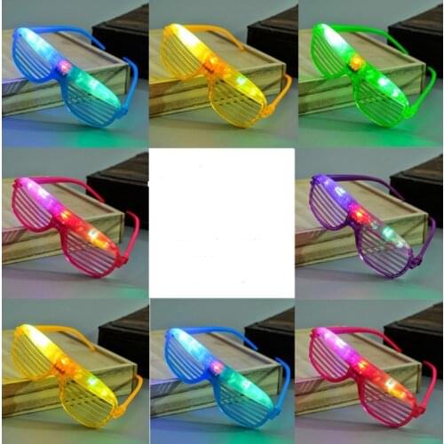 Light Up Glow Shutter Glasses LED Shades Flashing luminous Rave Wedding Hen Night Fancy Dress Concert Cheer atmosphere props