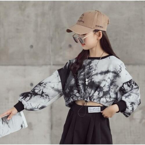 Black Pink Color Hoodies Teenager Girls Tops 2021 New Autumn Spring Sweatshirt School Shirt Teen Kids Clothes Print Long Sleeve