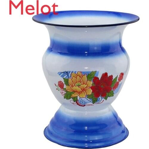 High-End Luxury Household Fruit Plate Bread Plate Red Wine Tray Thickened Enamel Ice Bucket Decorations For Home