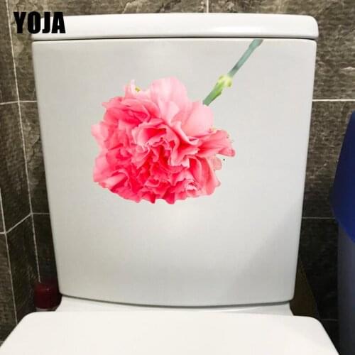 YOJA 20.8*20CM Beautiful Carnation Fashion Bedroom Wall Sticker Decal Toilet WC Decor T1-0608