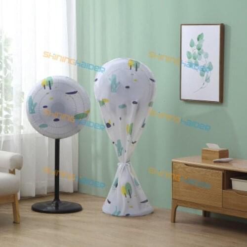 PEVA printing geometry round fan protection cover floor fan safety protection waterproof dust cover