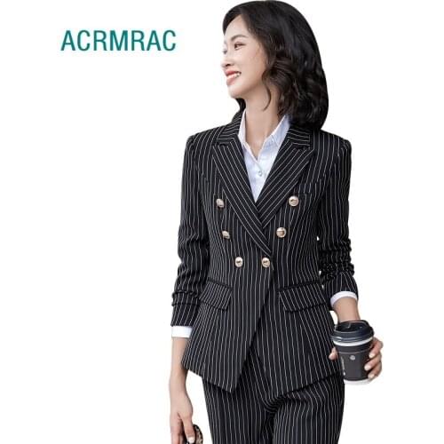 Women suits autumn blazers pants Office Lady Formal Work clothes women pants suits woman set suits 2037