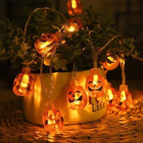 1.5m 10Led Halloween Pumpkin Ghost Skeletons Bat Spider Led Light String Festival Bar Home Party Decor Halloween Ornament
