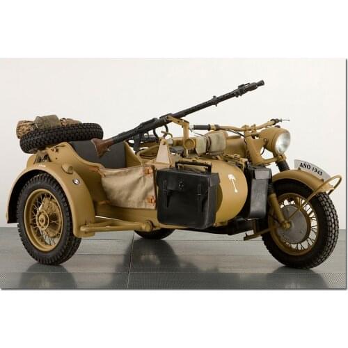 1941-1946 German World War II Motorcycle R-75 Wall Art Posters and Prints Canvas Painting Wall Pictures For Living Room Decor