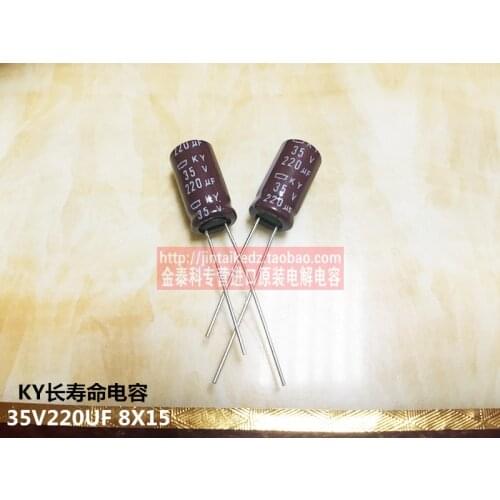 2020 hot sale 30PCS/50PCS Japan 35V220UF 8X15 KY long life electrolytic capacitors NIPPON 105 degrees free shipping