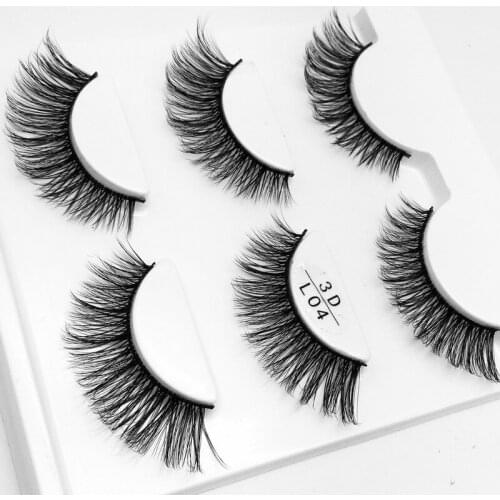 3 Pairs Eyelashes Thick 3D False Eyelashes Hand Made Eye Lashes Natural Long Eye Lashes Fashion Makeup False Eyelashes L04