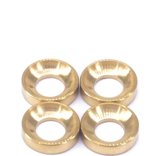 4 PCS M6 Golden GR5 Titanium Alloy Concave Washers For Bicycle Caliper Brake