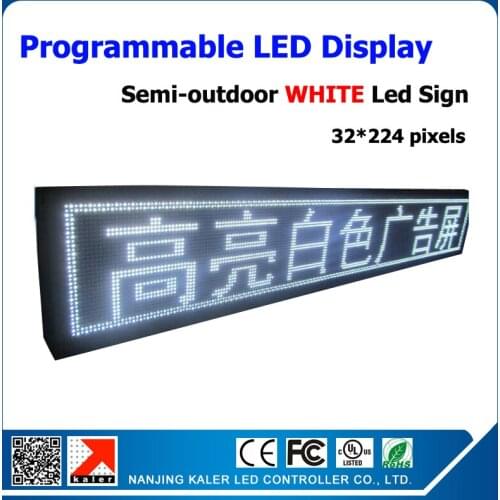 White semi-outdoor led advertising screen led moving message advertising led module p10 led display board 40*232cm