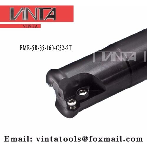 Free shipping EMR-5R-35-160-C32-2T Indexable Milling cutter mold milling tools matched cnc carbide inserts RPMW0802MO