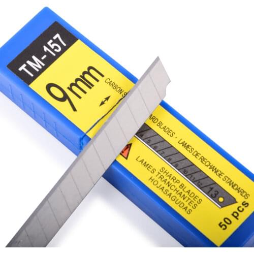 FOSHIO 50PCS Carbon Steel Snap Off Blade 60 Degree Vinyl Car Wrap Sticker Film Cutting Tool Cutter Knife Spare Blade Accessories