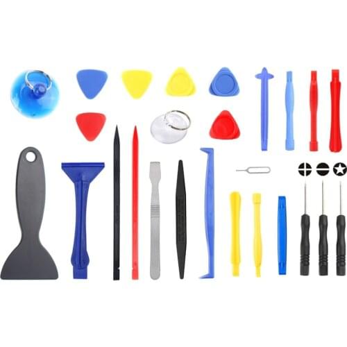 JF-8141 26 in 1 Metal + Plastic Crowbar Spudger Repairing Disassemble Tool Kit