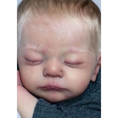 NPK 19inch Newborn Baby Reborn Doll Kit Baby Kai Lifelike Soft Touch Fresh color Unfinished Doll Parts