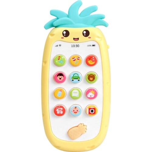 Mobile Phone Toy with Light Music & Sounds Silicone Teether Baby Multifunctional Smartphone Toy for Babies Infants 6 Months