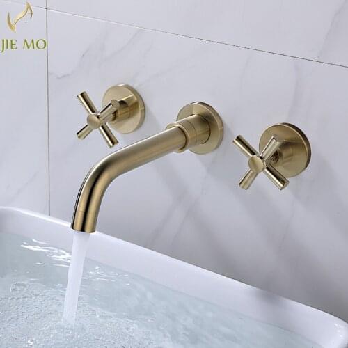 Hot&cold in wall basin faucet bathroom mixer tap bathtub tap shower faucet brass material