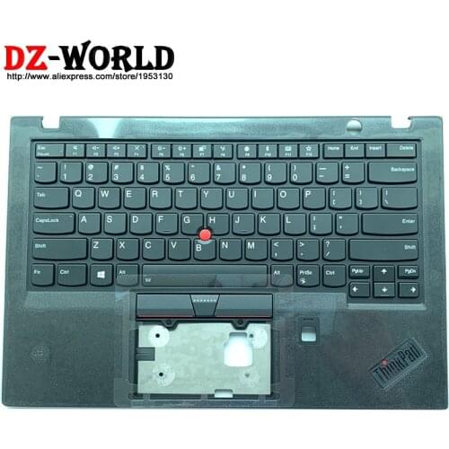 New Original shell Palmrest Upper Case With US English Backlit Keyboard for Thinkpad X1 Carbon 6th Backlight Teclado