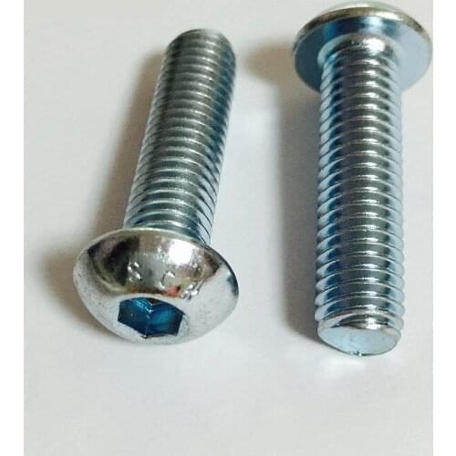 2PCS 10.9 Grade Galvanized Semi - Round Head Hexagon Bolts M12*20/25...80mm