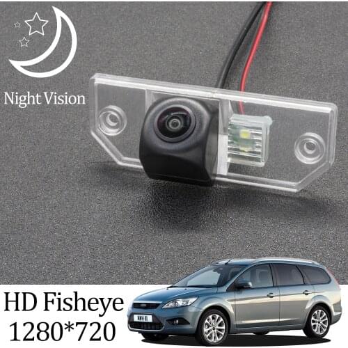 Owtosin HD 1280*720 Fisheye Rear View Camera For Ford Focus Turnier 2006 2007 2008 2009 2010 Car Vehicle Parking Accessories
