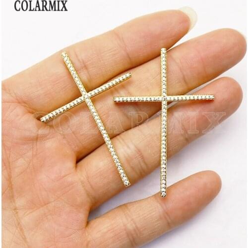 8 Pieces Fashion jewelry pendants Cross necklace pendants gold cross jewelry for women accessories pendants beads 7393