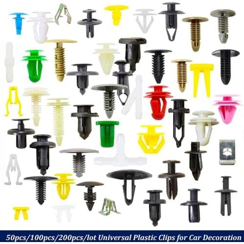 200/500Pcs Random Mixing Universal Car Fender Plastic Clips Bumper Interior Exterior Decoration Auto Plastic Fastener Accessorie