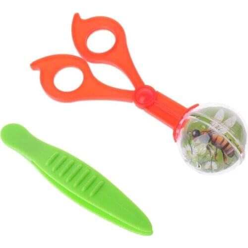 Reptile Amphibian Feeding Litter Poop Cleaning Clamp Insect Plastic Tweezers Clip Tool