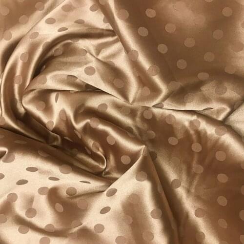 Dress Glossy Charmeuse Satin Elegant Jacquard Dot Style DIY Sewing Craft Pajamas Fabric