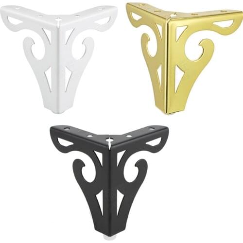 4pcs 10/12.5cm Hollow Carving Metal Furniture Legs Sofa Legs Cupboard Table Bed legs with Screws Furniture Foot Level