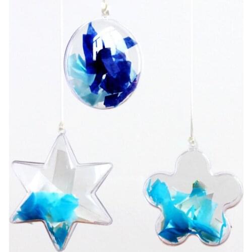 Clear plastic craft gift ball transparent acrylic Sphere Bauble christmas party decoration pendant ornament wedding Sugar box