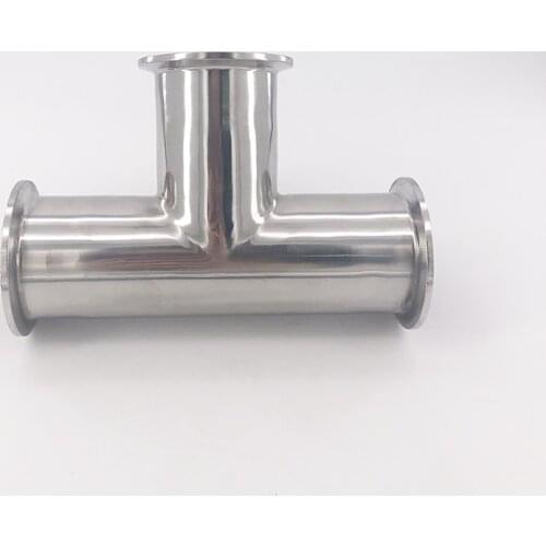 Stainless steel 304 316 O.D 19-76 mm sanitary mirror buffing Quick loading tee Food grade Clamps T type tee Connector