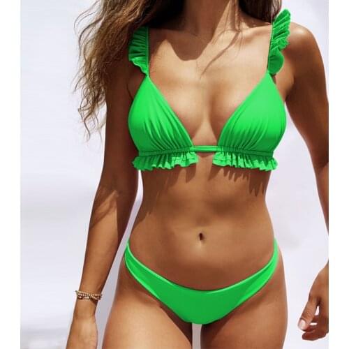 Family swimwear purple swimming suits split low waisted tanking bandage bikini 2020 ladies beachwear set 2 piece swimsuit women