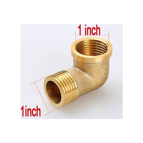 1" Female to 1" Male DN25 BSP gas copper Elbow fitting coupling Thicken Brass Pipe Adapter Coupler water pipe Connector