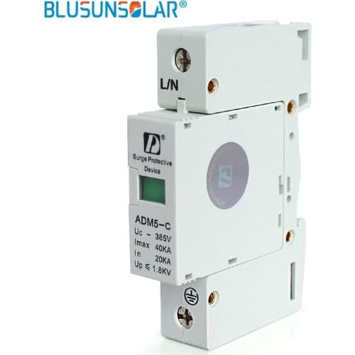 Standard 1P 40KA 110V 220V 380V AC Din Rail SPD high quality Anti-Lightning Voltage Surge Protector Device