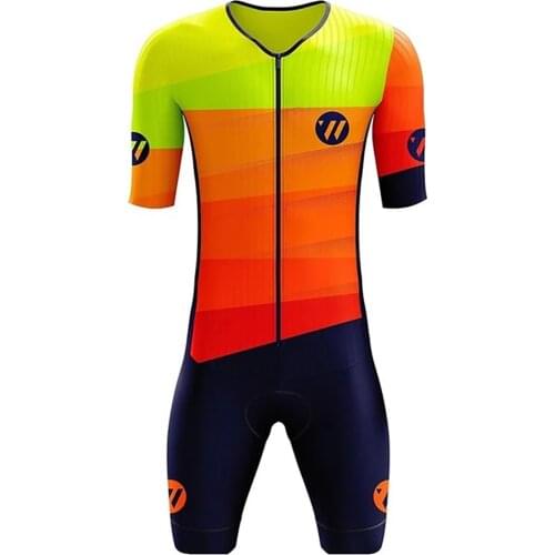 Triathlon 2020 Mens Bodysuit Cycling Short-Sleeved Jersey Cycling Clothes Skin Clothing Ropa Ciclismo Mountain Bike Riding Suit