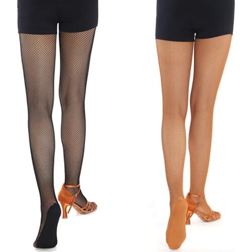 USHINE Professional Latin Dance Tights Stockings Fishnet Socks Seamless Tights Dance Race Adults Children