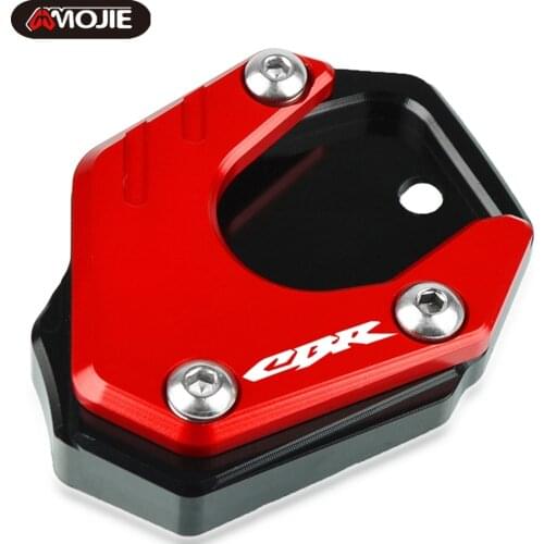 Motorcycle CNC Kickstand Side Stand Enlarge Extension Pad FOR HONDA CBR650R 2019 2020 2021 CB400X CB300R CB125R CB500X CB500F