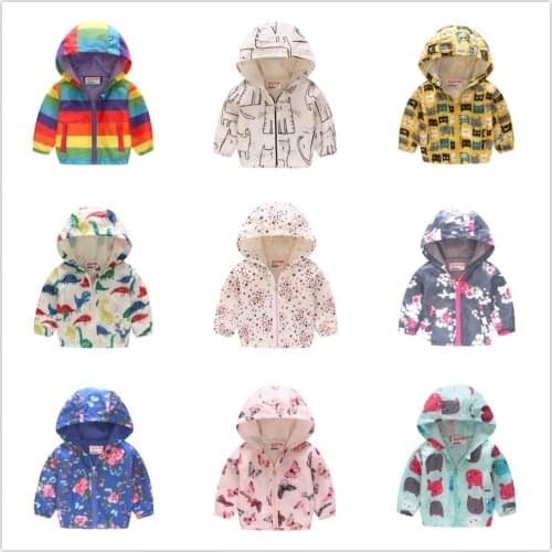 Colorful Baby Boys Hoodies Jackets Children Coats Hooded Girls Clothes Cartoon Outfits Kids Outerwear Jersey Top Jumper 2-7 Year