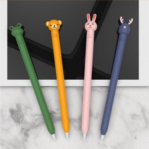 Cute Cartoon Animals Protective Case Sleeve Silicone Shockproof Pencil Cover for Apple Pencil 1 #21