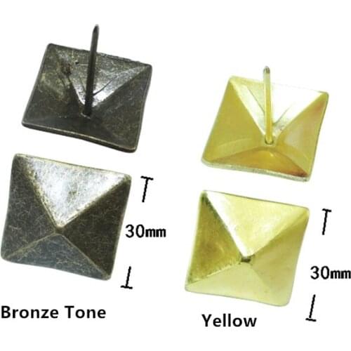 Iron Upholstery Door Nail Antique Jewelry Case Box Sofa Decorative Tack Stud Pushpin Furniture Square Nails,30mm,20Pcs