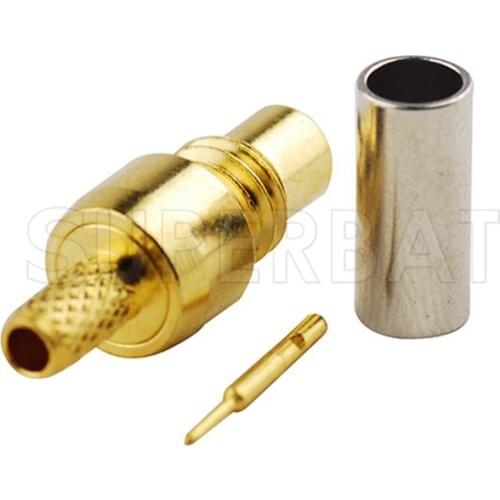 Superbat 10 pcs SMC Crimp Jack Female for LMR100 RF Coaxial Connector