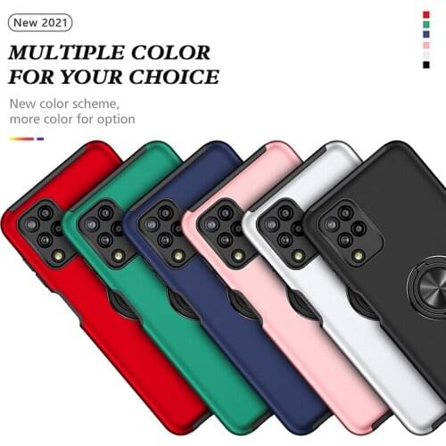 100pcs/Lot Shockproof Rugged Armor Phone Case For Samsung Galaxy A01 M01 Core A12 A21S A11 M11 A30S A50S A20S A10S Bracket Ring