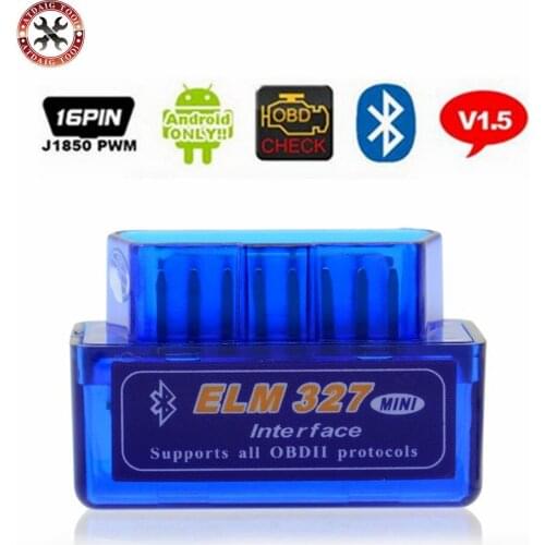 2018 Best Price V1.5 Super MINI ELM327 Bluetooth ELM 327OBD2 / OBDII for Android Torque Car Code Scanner free shipping