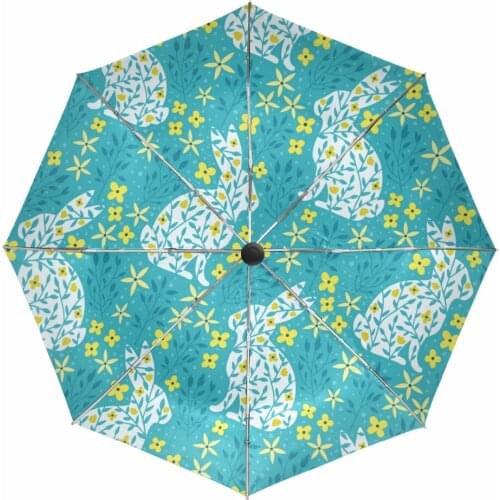 2018 Creative Rabbit Umbrella Women Custom Cute Animal Sunny and Rainy Sunscreen Anti-uv Umbrellas with Outer Black Coating
