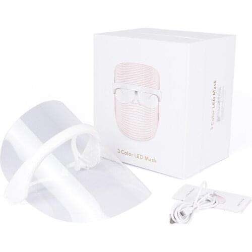 3 Color Phototherapy Mask Face Care Facial SPA Treatment Device Whitening Firming Skin Anti Acne Wrinkle Removal Skin Care Tools