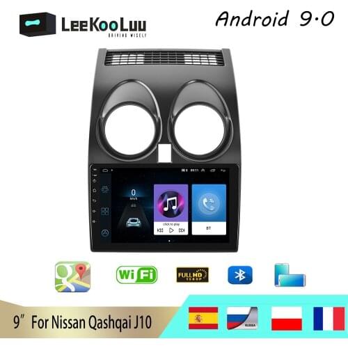 LeeKooLuu 2 din Android 9 Car Radios GPS Multimedia Player For Nissan Qashqai J10 2006 2007 2008 2009 -2013 DVR Carplay Optional