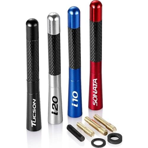 12cm Carbon Fiber Radio Car Antenna For Hyundai Tucson I10 I20 Ix20 I30 Ix35 I40 Sonata Genesis Santafe Solaris Auto Accessories