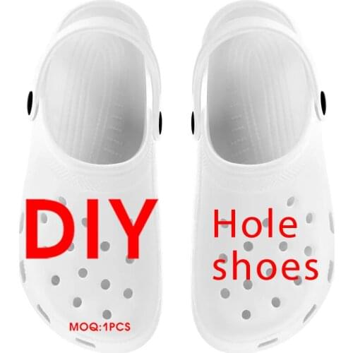 Noisydesigns New Custom Casual Shoes Mens Soft Beach Slippers Thick Bottom Customized Printing Women Hole Flats 36-48 Dropship