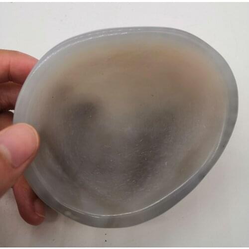 Natural Agate Bowl Raw Quartz Asian Crystal Mineral Jade Stones Rough Rock Ashtray Decorative Flower Pots Gift With Wooden Stand