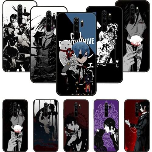 Phone Case For Xiaomi Redmi Note 8 8T 7 7A 9 9S 8A 4 5 Pro Black Cover Shell Art Waterproof Soft Etui Luxury Anime Black Butler